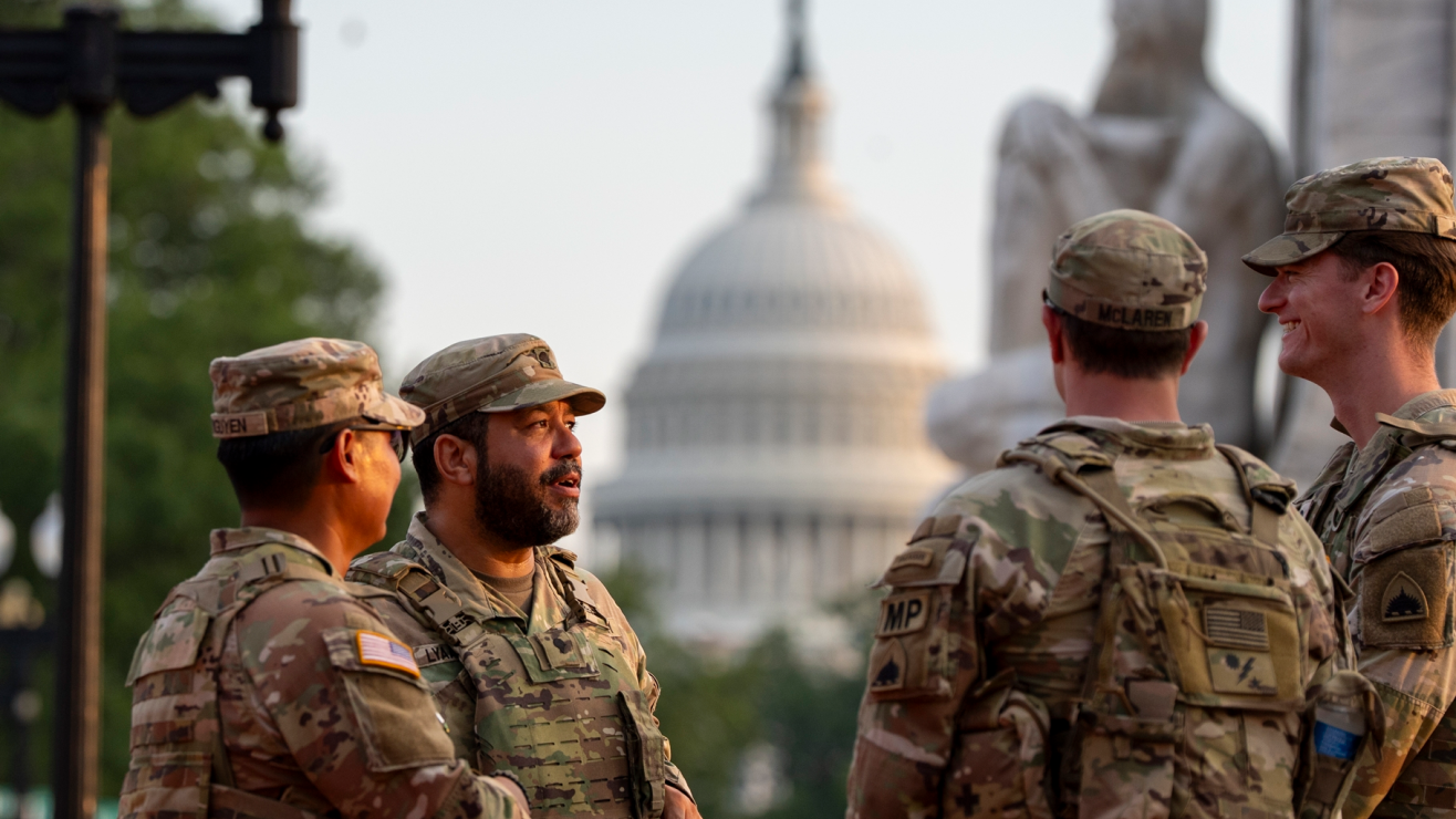 Trump refuerza la seguridad en Washington D.C. con tropas de Virginia Occidental