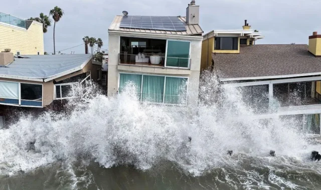 Olas de hasta cinco metros golpean la costa de México y California